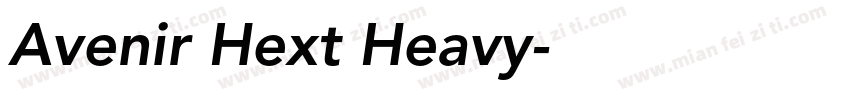 Avenir Hext Heavy字体转换